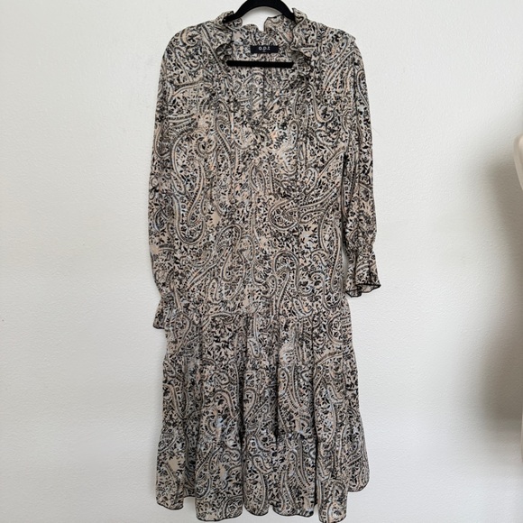 Anthropologie | O.P.T Paisley Long Sleeve Midi Maxi Dress - Picture 3 of 10